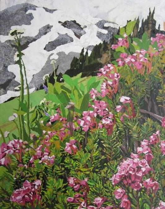 Spring on Mt. Rainier, 2011, mixed media on canvas, 20 x 16 in. / 50.8 x 40.64 cm.