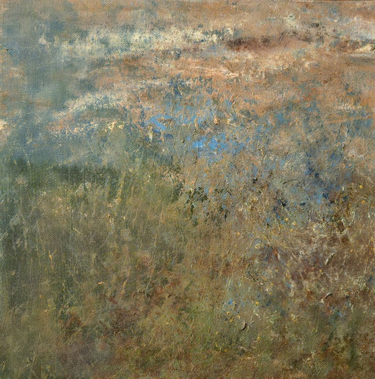 Marshland, 2024, mixed media on canvas, 17 x 12 in. / 43.18 x 30.48 cm.