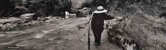 Alice Walking the Virgin River, Utah, 2002, photography, 13 x 27 in. / 33.02 x 68.58 cm.