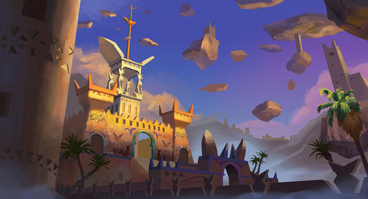 Desert Temple, 2025, digital media, 12 x 6 in. / 30.48 x 15.24 cm.