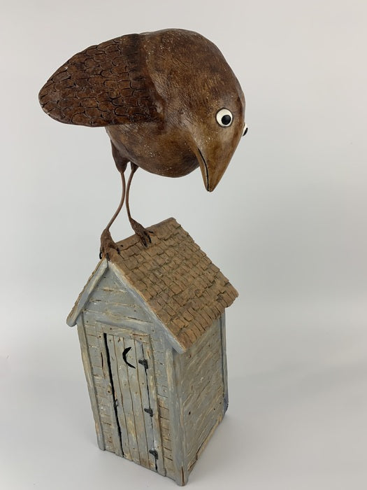 Bird with an Urge, 2020, mixed media, 19 x 11 x 8 in. / 48.26 x 27.94 x 20.32 cm.