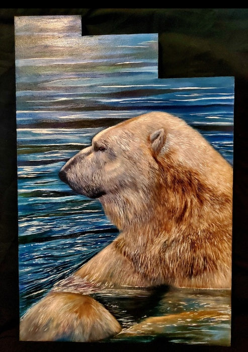 Ursus Maritimus, 2023, oil, 21 x 13 in. / 53.34 x 33.02 cm.