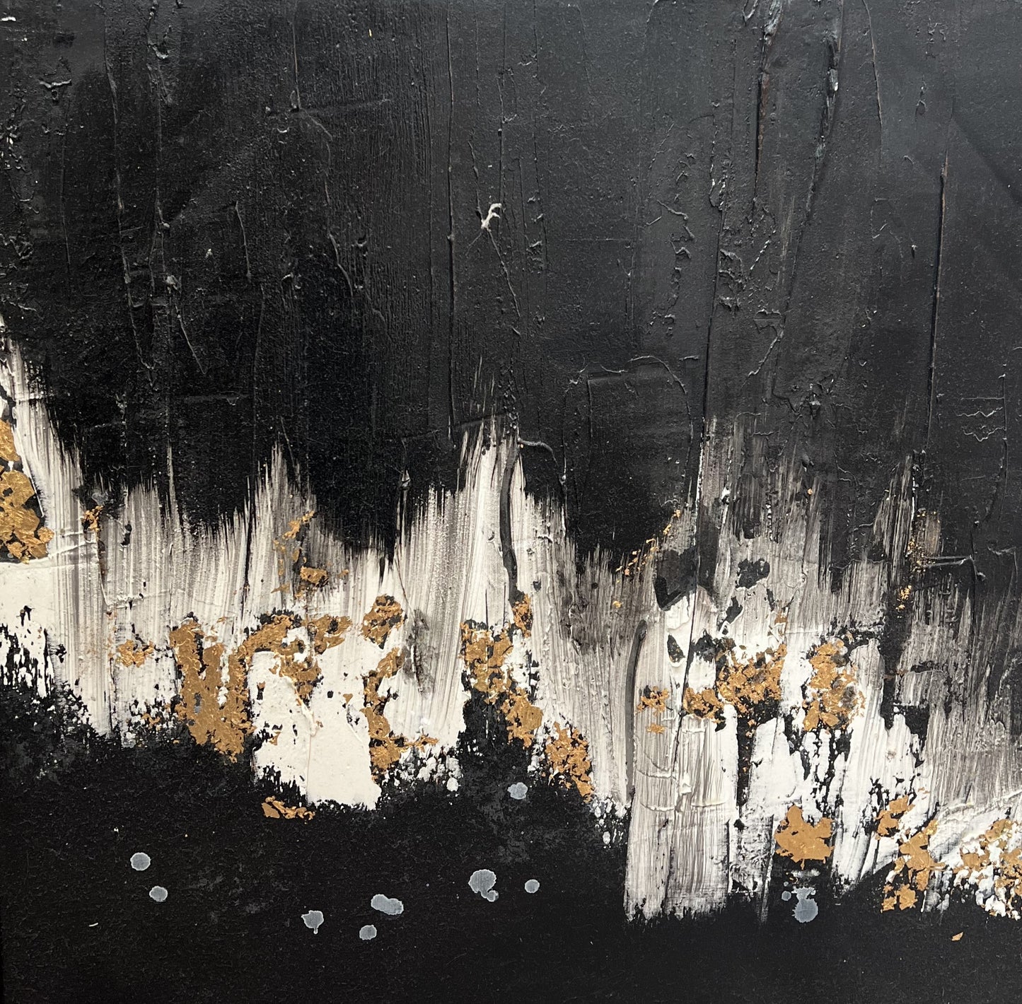 Chicago Lights, 2020, acrylic and mixed media, 30 x 30 in. / 76.2 x 76.2 cm.