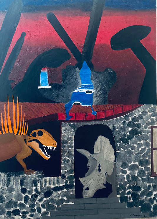 Allegory of a Cave, 2020, acrylic, 36 x 48 in. / 91.44 x 121.92 cm.