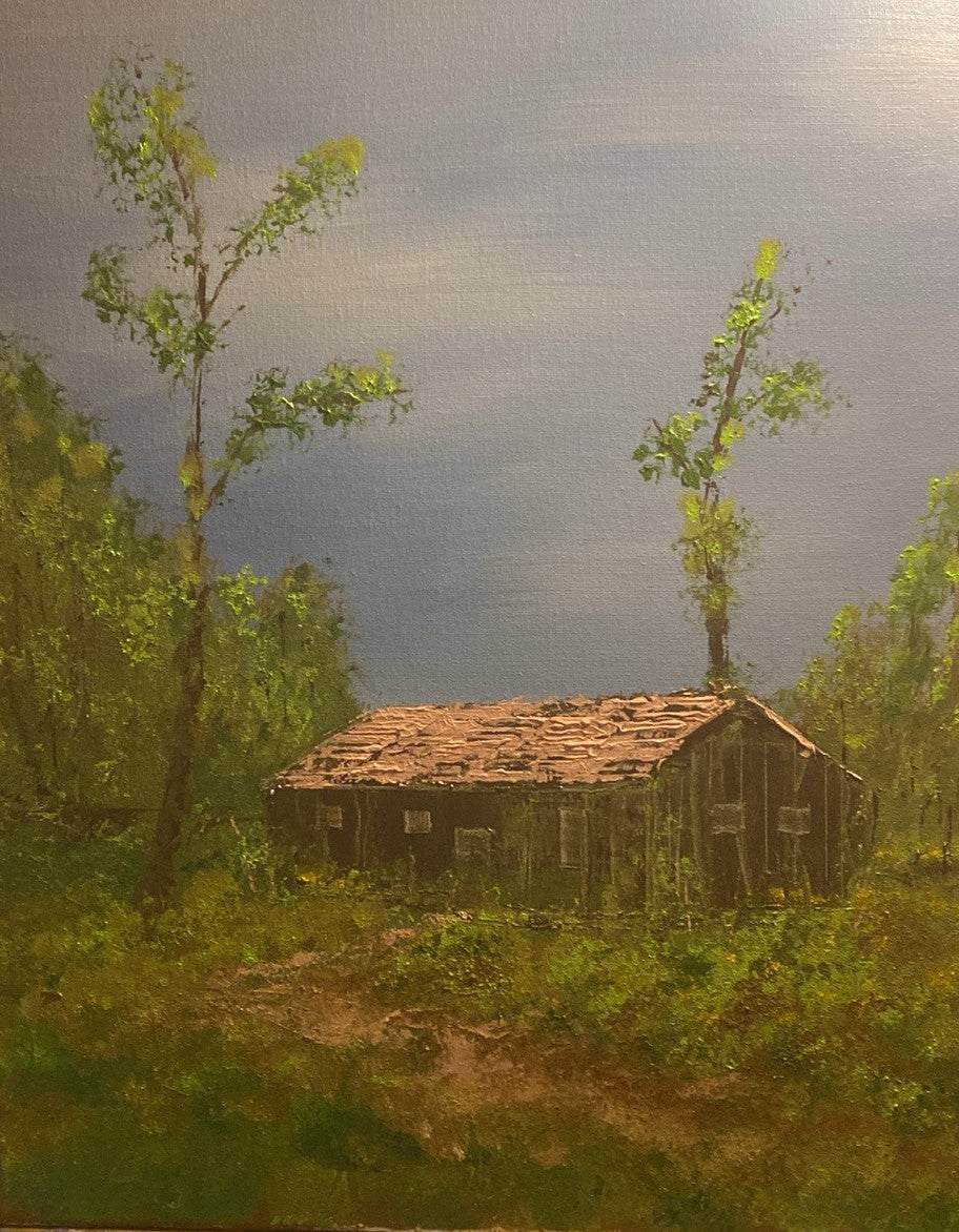 Abandoned Shef, 2025, acrylic, 16 x 20 in. / 40.64 x 50.8 cm.