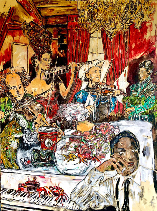 King Cole, 2025, oil on canvas, 36 x 48 in. / 91.44 x 121.92 cm.
