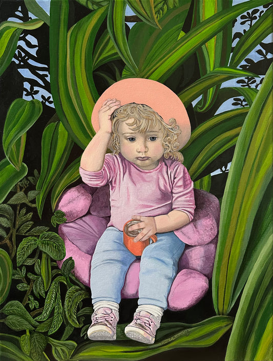 Time-Out, 2024, acrylic on canvas, 18 x 24 in. / 45.72 x 60.96 cm.