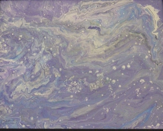 The Purple Night Sky, 2025, acrylic, 20 x 16 in. / 50.8 x 40.64 cm.