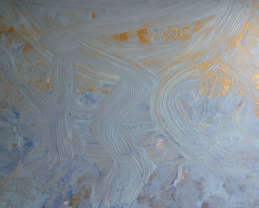 Blue Zen, 2023, acrylic, 20 x 16 in. / 50.8 x 40.64 cm.