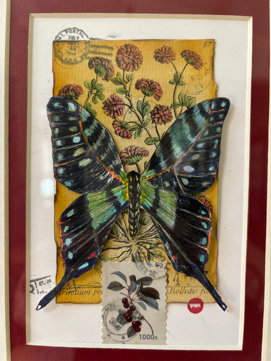 The Natural World, 2025, mixed media on collage, 8 x 10 in. / 20.32 x 25.4 cm.