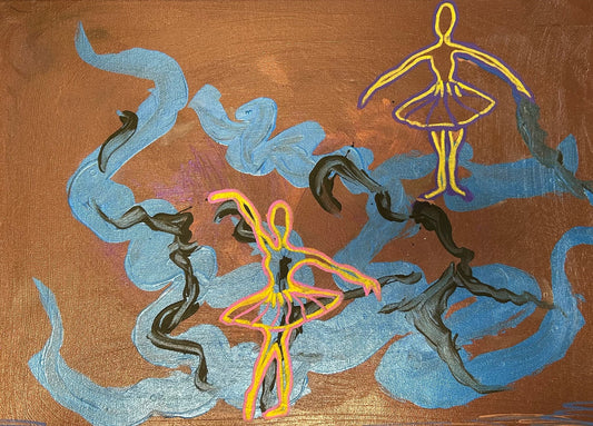 Surreal Ballet, 2026, acrylic, 20 x 16 in. / 50.8 x 40.64 cm.