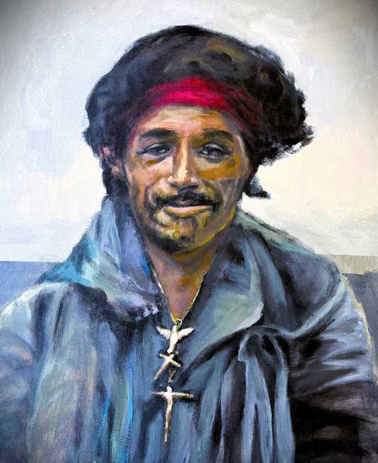 ALL IN HIS NAME 2, 2025, acrylic, 18 x 24 in. / 45.72 x 60.96 cm.