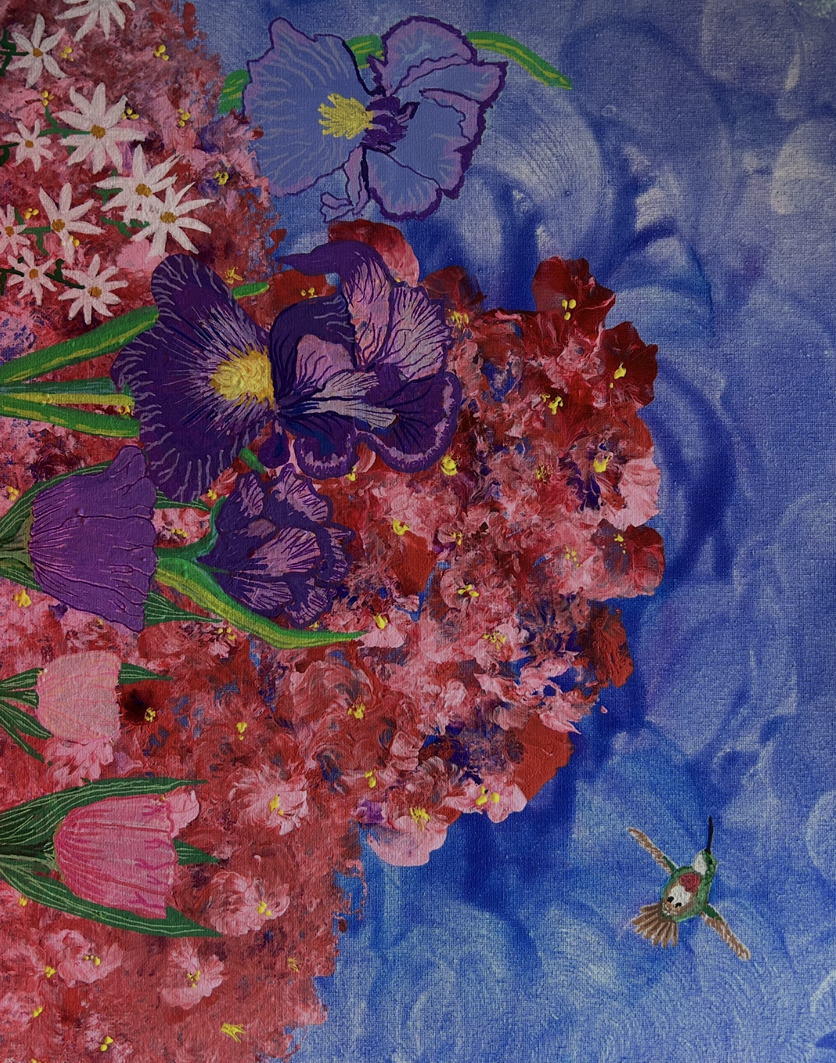 Floral Joy, 2026, acrylic, 16 x 20 in. / 40.64 x 50.8 cm.