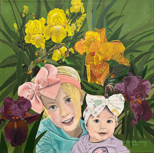 IRISES, 2024, acrylic on canvas, 30 x 30 in. / 76.2 x 76.2 cm.
