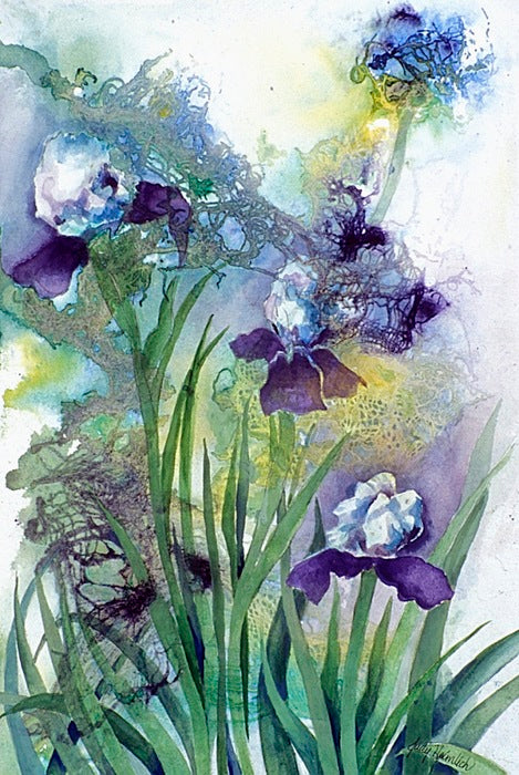 Iridescent Iris, 2011, watercolor and ink, 29 x 21 in. / 73.66 x 53.34 cm.