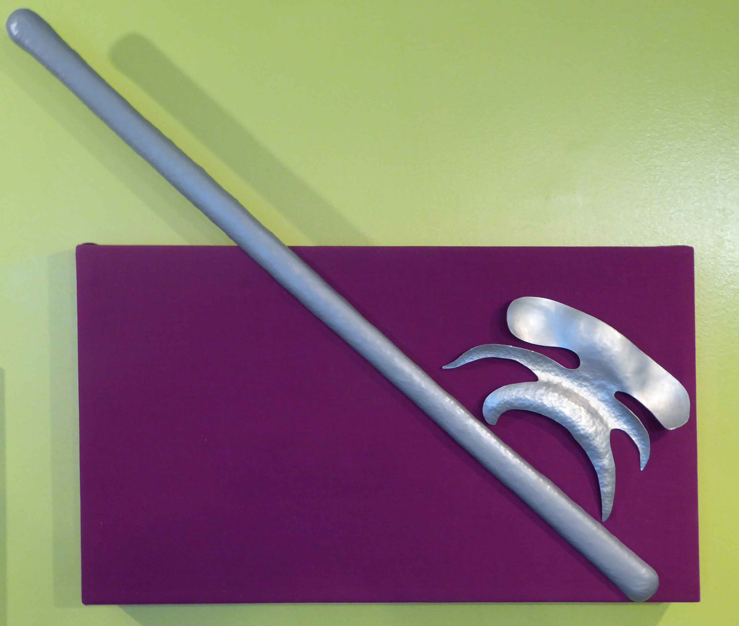 Jack, 2022, anodized aluminum on canvas, 24 x 26 in. / 60.96 x 66.04 cm.