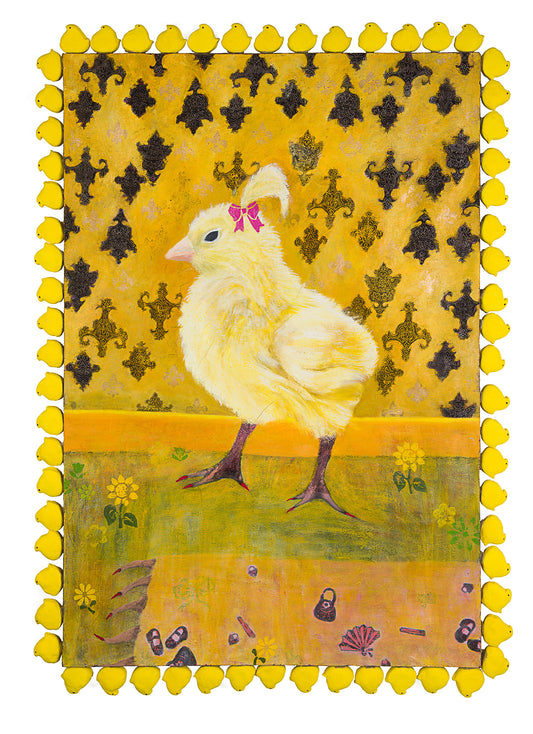 Chick, 2012, oil on fabric, 60 x 42 in. / 152.4 x 106.68 cm.