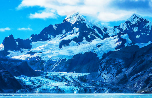 Johns Hopkins Glacier with Mt Orville and Liluya Mountain Afternoon #2, 2024, archival print, 40 x 30 in. / 101.6 x 76.2 cm.
