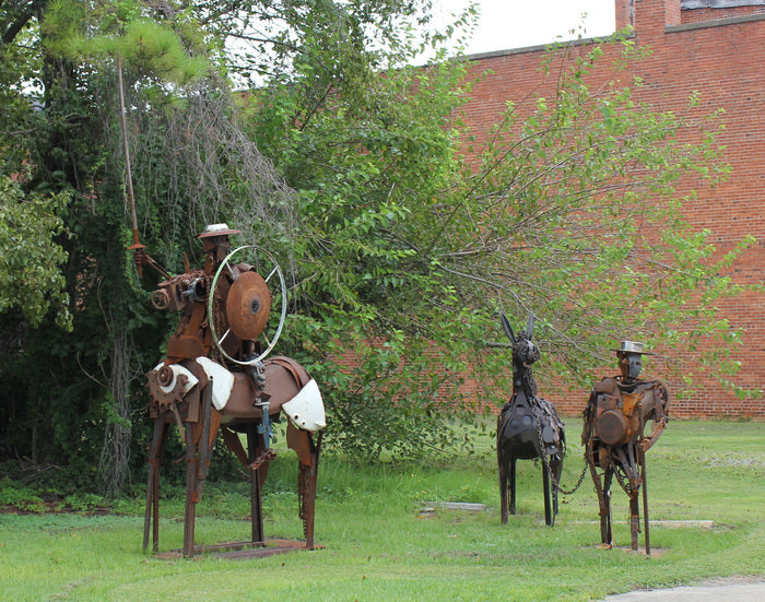 Don Quixote, 2011, repurposed steel, 14 x 2.5 x 7 ft. / 168 x 30 x 84 in.