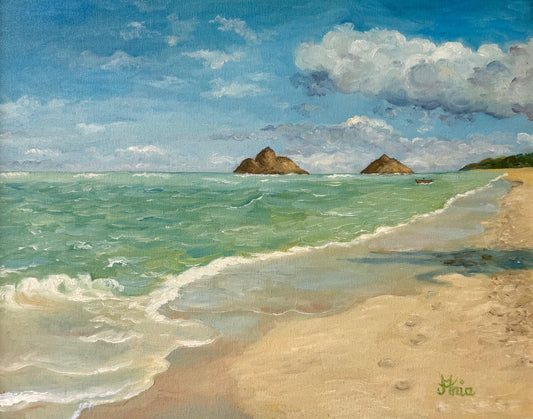 Kailua Beach V, 2024, oil on canvas, 18 x 24 in. / 45.72 x 60.96 cm.