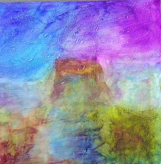 THERE, 2026, alcohol ink on canvas, 36 x 36 in. / 91.44 x 91.44 cm.