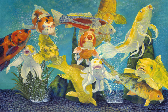 Koi Joy, 2023, oil on canvas, 20 x 30 in. / 50.8 x 76.2 cm.