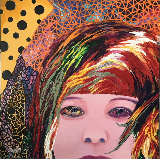 Kusama, 2022, acrylic, 24 x 24 in. / 60.96 x 60.96 cm.