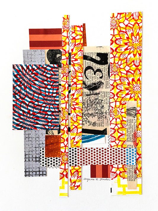 "Monday Afternoon", 2023, collage, 14 x 11 in. / 35.56 x 27.94 cm.