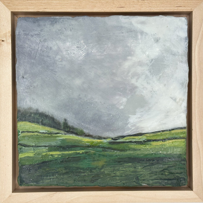 Lush, 2023, encaustic, 6 x 6 in. / 15.24 x 15.24 cm.