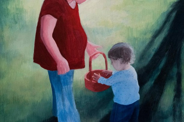 Mommy & Me, 2024, acrylic on panel, 12 x 18 in. / 30.48 x 45.72 cm.