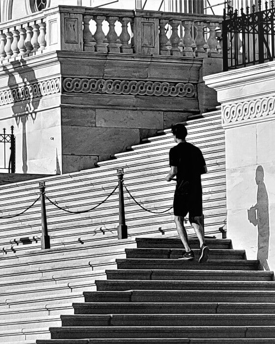 Morning Jog at US Capitol, 2022, photography, 8 x 10 in. / 20.32 x 25.4 cm.