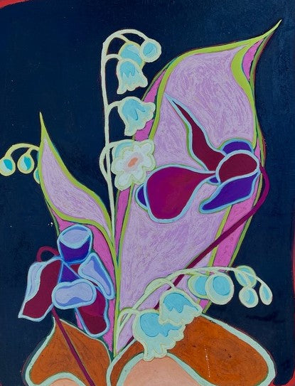 NagyMama’s Virag l, 1973, oil on canvas, 47 x 38 in. / 119.38 x 96.52 cm.