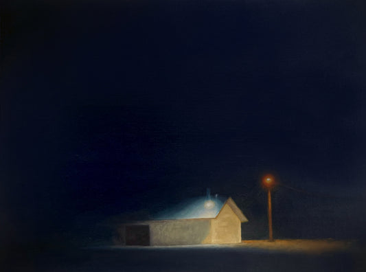 New Mexico Night Drive, 2022, oil on canvas, 18 x 24 in. / 45.72 x 60.96 cm.