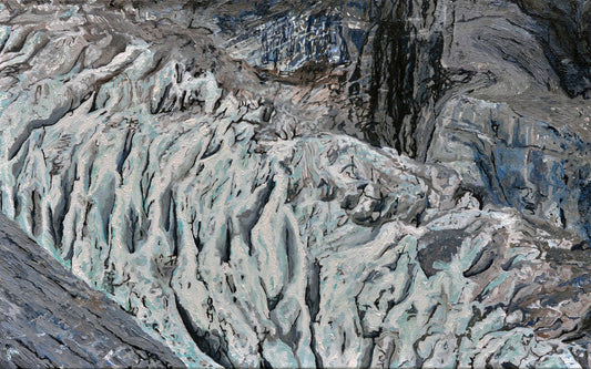 Oberer Grindelwaldgletscher, 2016, acrylic on canvas, 80 x 50 cm. / 31.4961 x 19.685 in.