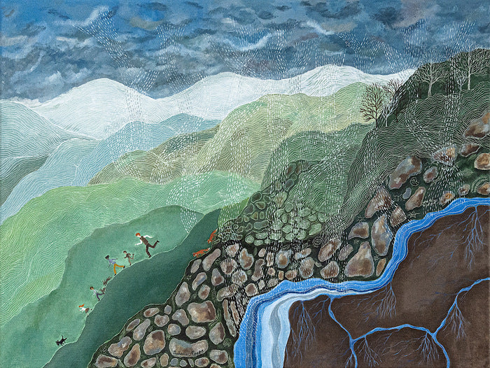 Outrunning Outrunning the Rain, 2022, oil on canvas, 18 x 24 in. / 45.72 x 60.96 ...