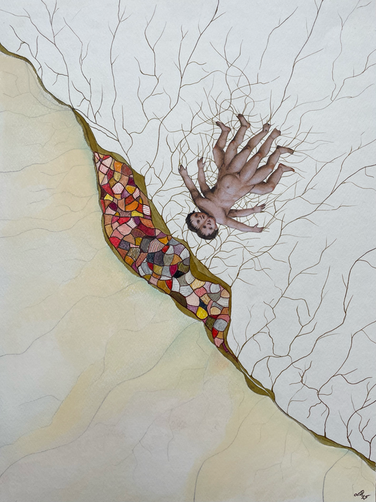 Monstrous Birth II, 2025, collage on paper, 30 x 40 cm. / 11.8 x 15.7 in.