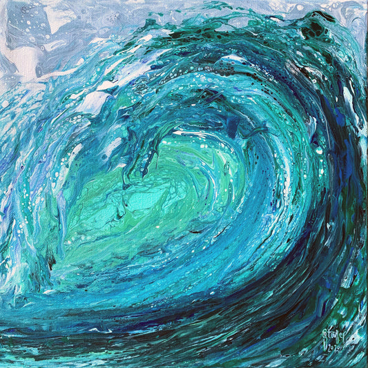 Pacific Nr. 11, 2020, acrylic on canvas, 40 x 40 cm. / 15.748 x 15.748 in.