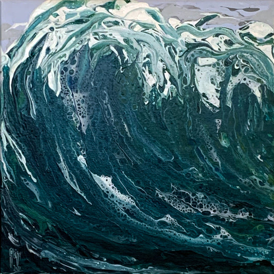 Pacific Nr. 13, 2020, acrylic on canvas, 40 x 40 cm. / 15.748 x 15.748 in.