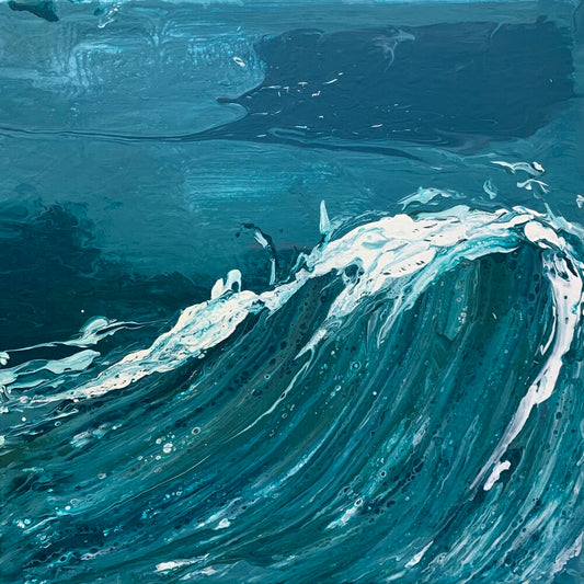 Pacific Nr. 15, Oliver Staeuber, 2020, acrylic on canvas, 40 x 40 cm. / 15.748 x 15.748 in.