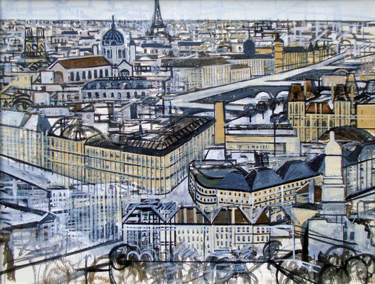 Paris, 2011, gouache on paper, 12 x 16 in. / 30.48 x 40.64 cm.