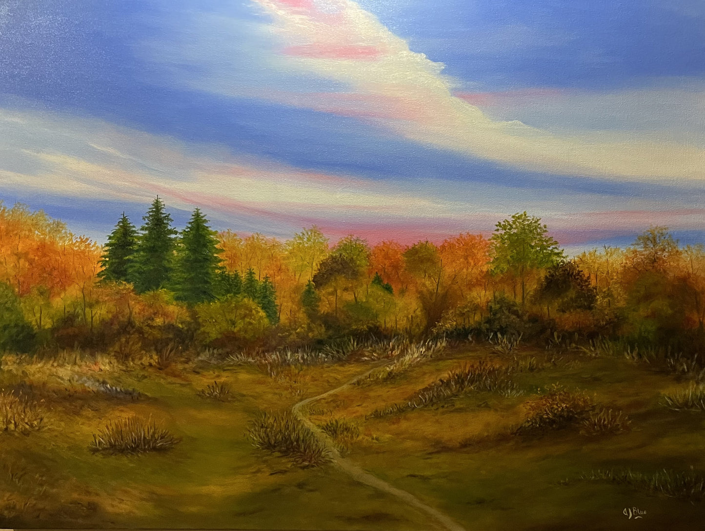 Pathway Into the Forest, 2025, oil, 36 x 48 in. / 91.44 x 121.92 cm.