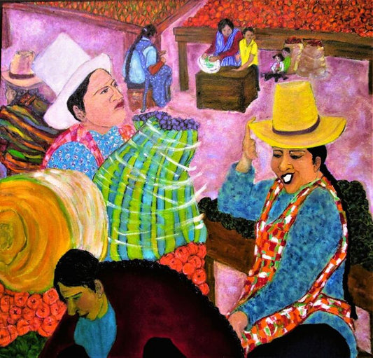 Peruvian Market #1, 2015, oil on canvas, 36 x 36 in. / 91.44 x 91.44 cm.