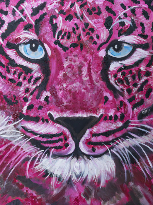 Pink Leopard, 2019, oil on canvas, 40 x 30 in. / 101.6 x 76.2 cm.