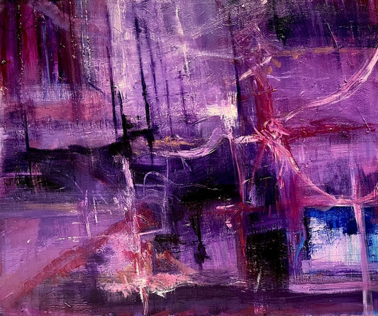 Purple Dreamscape, 2023, acrylic on canvas, 20 x 24 in. / 50.8 x 60.96 cm.