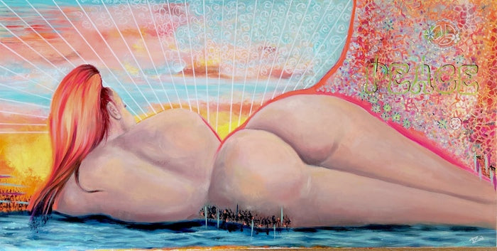 Queendome, 2024, oil on canvas, 24 x 48 in. / 60.96 x 121.92 cm.