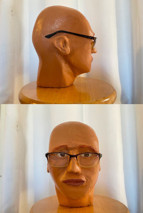 Random Man, 2024, oil on styrofoam, 11 x 6 x 8 in. / 27.94 x 15.24 x 20.32 cm.