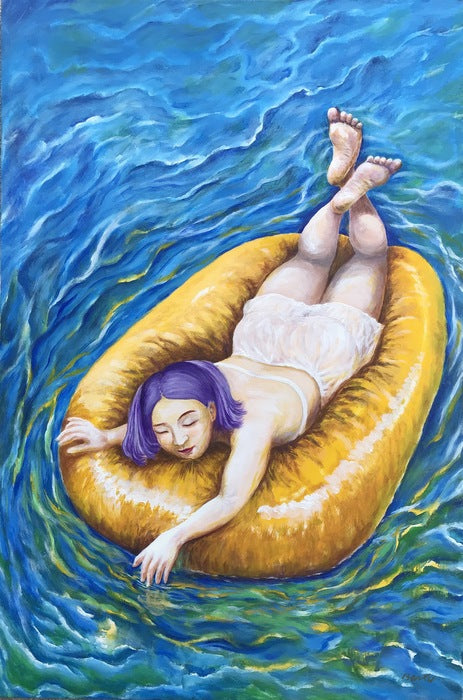 Relax Time, 2023, acrylic on canvas, 36 x 24 in. / 91.44 x 60.96 cm.