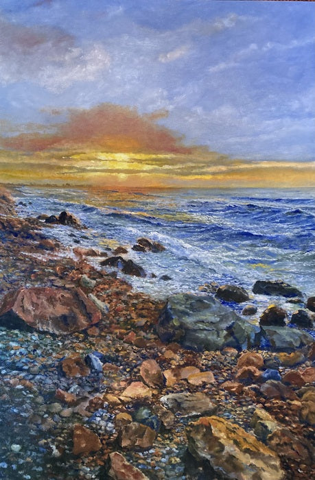 Rhode Island Sunrise, 2023, oil on canvas, 20 x 30 in. / 50.8 x 76.2 cm.