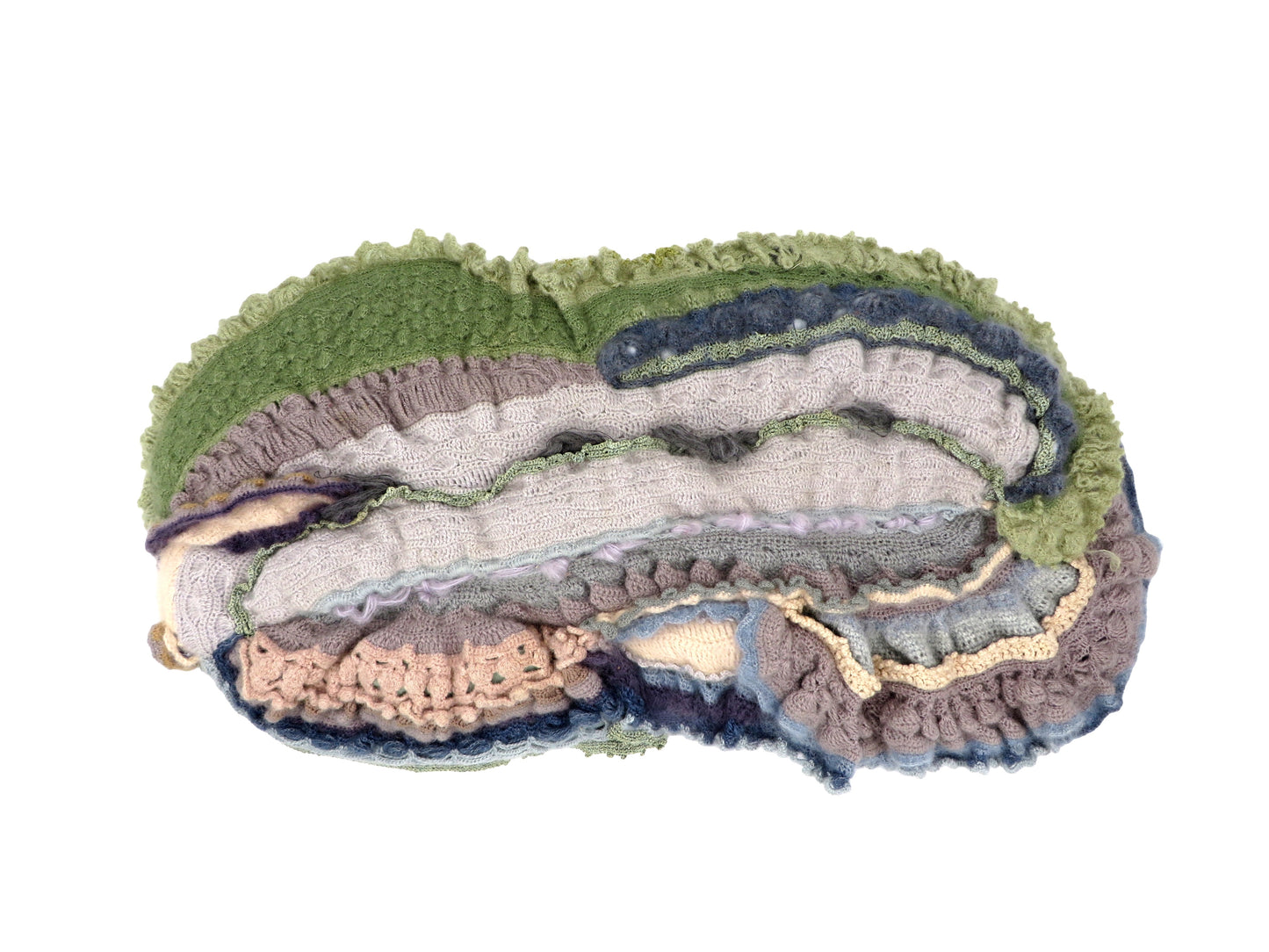 LANDSCAPE, 2025, yarn and crochet, 20 x 26 in. / 50.8 x 66.04 cm.