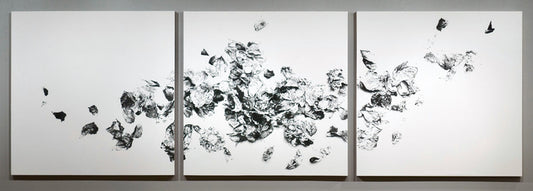 S2621, 2021, charcoal on paper, 48 x 144 in. / 121.92 x 365.76 cm.